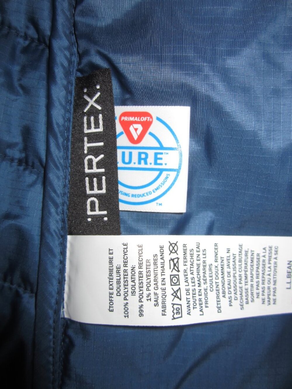 LL BEAN PrimaLoft Packaway Jacket Bright Mariner Item 525719 Women’s XL - Picture 14 of 15